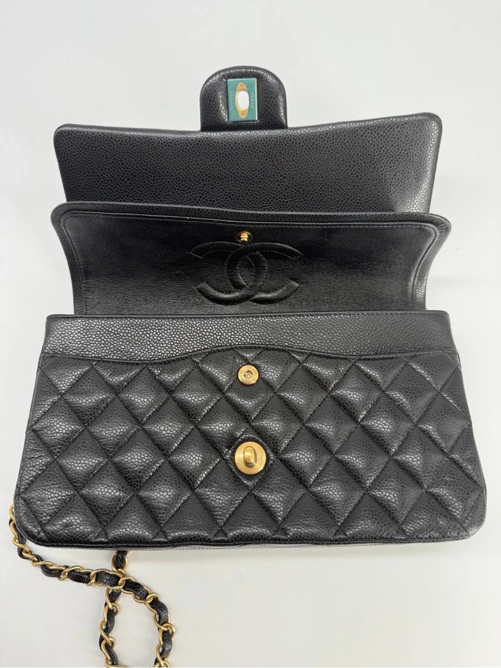 Chanel Medium Classic Double Flap Caviar Leather Bag